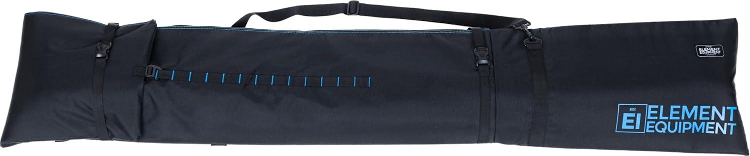 image:imageElement Equipment Padded Ski Bag Adjustable One Size Fits All Travel Ski BagBlackBlue