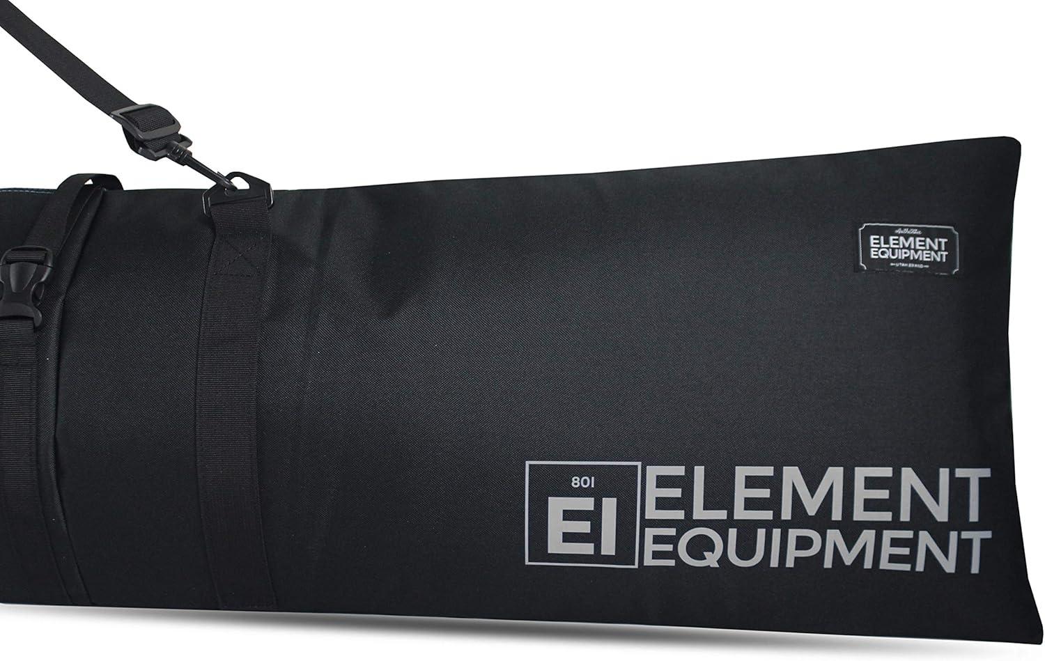image:imageElement Equipment Padded Ski Bag Adjustable One Size Fits All Travel Ski BagBlackGrey