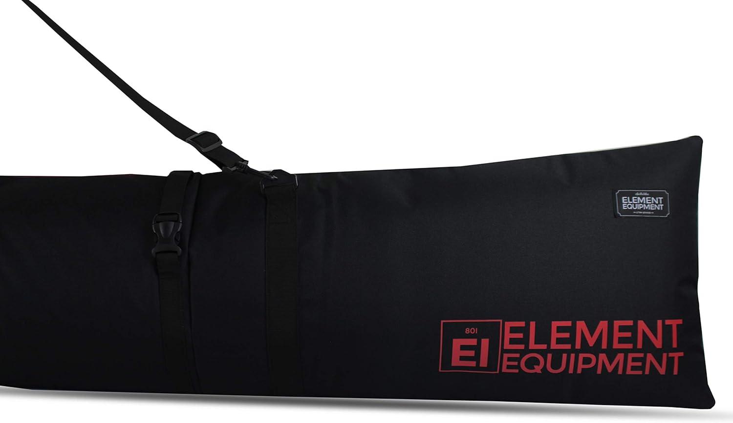 image:imageElement Equipment Padded Ski Bag Adjustable One Size Fits All Travel Ski BagBlackRed