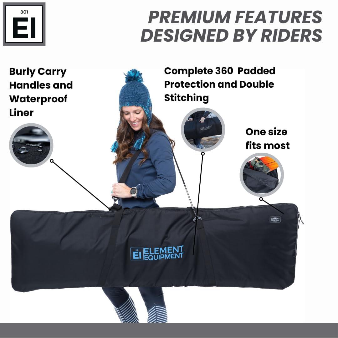 image:imageElement Equipment Padded Snowboard Bag Travel Snowboard BagBlackBlue