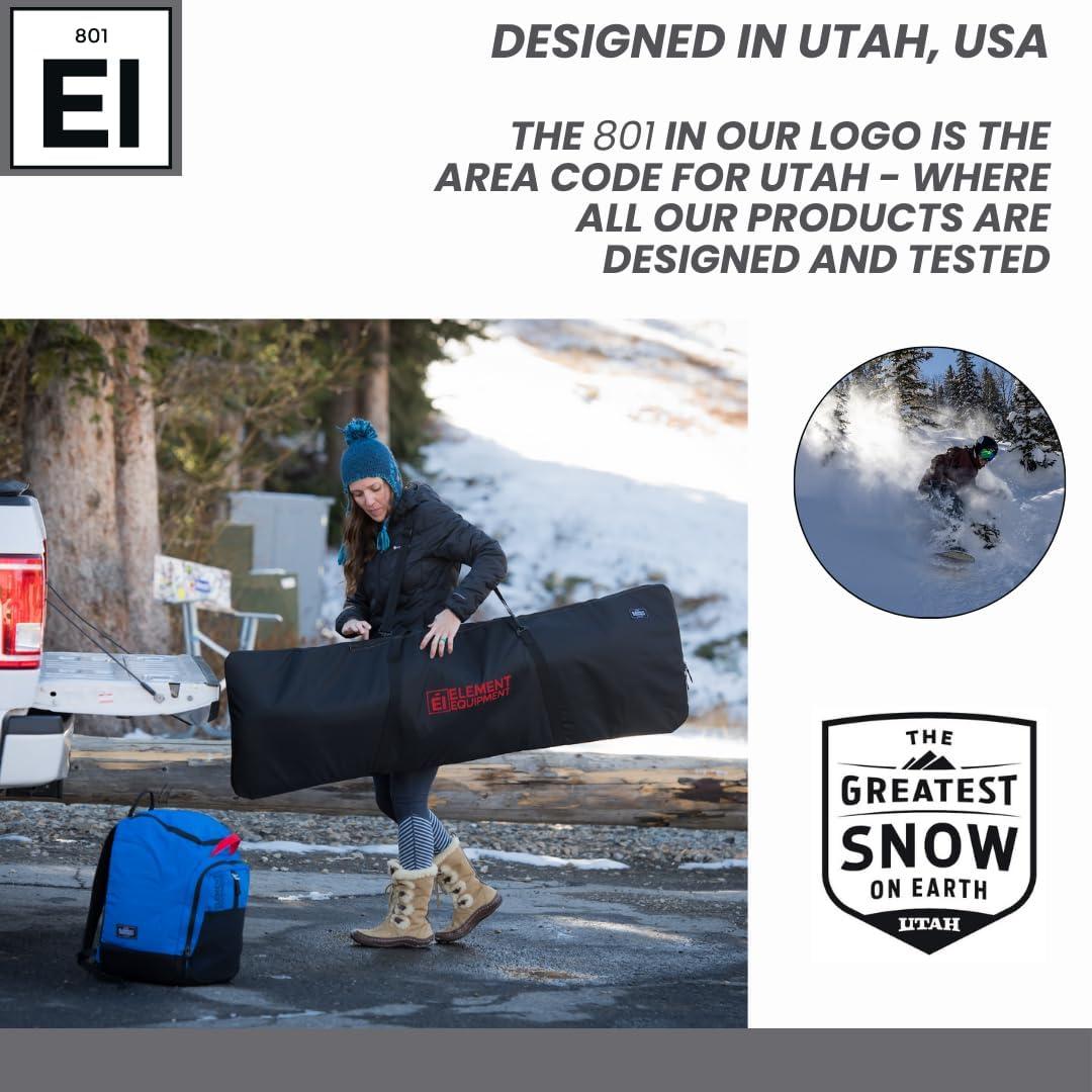 image:imageElement Equipment Padded Snowboard Bag Travel Snowboard BagBlackRed