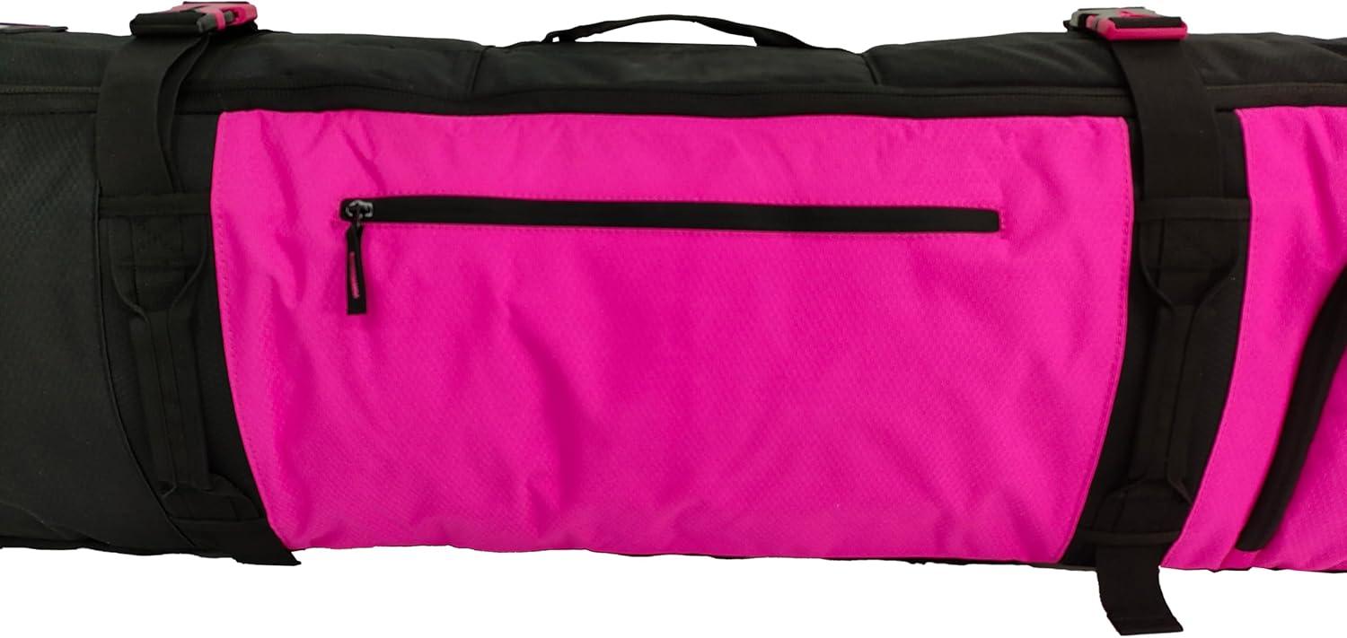 image:imageElement Equipment Wheeled Padded Ski Bag Ultimate Double Premium High End Double Roller Travel BagBar B Pink