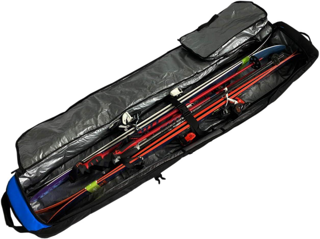 image:imageElement Equipment Wheeled Padded Ski Bag Ultimate Double Premium High End Double Roller Travel BagBlack Ripstop