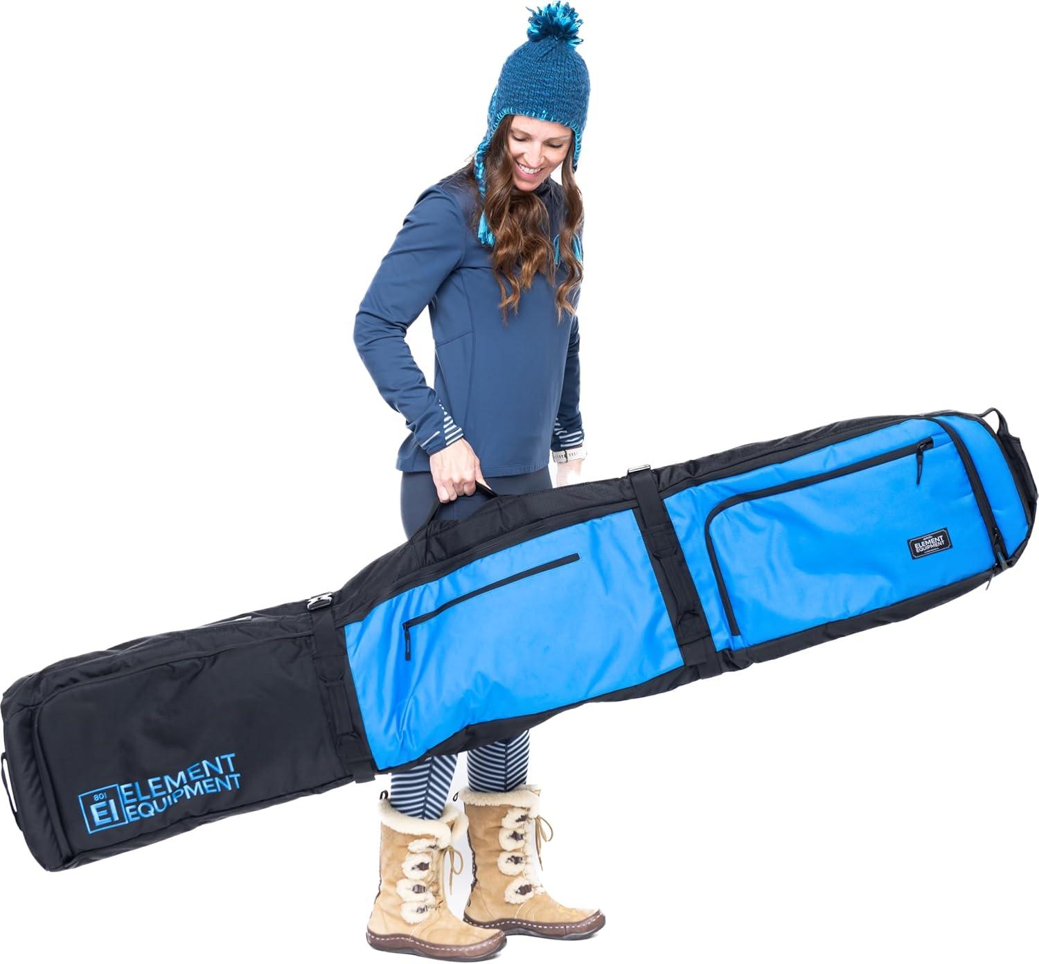 image:imageElement Equipment Wheeled Padded Ski Bag Ultimate Double Premium High End Double Roller Travel BagBlue Ripstop
