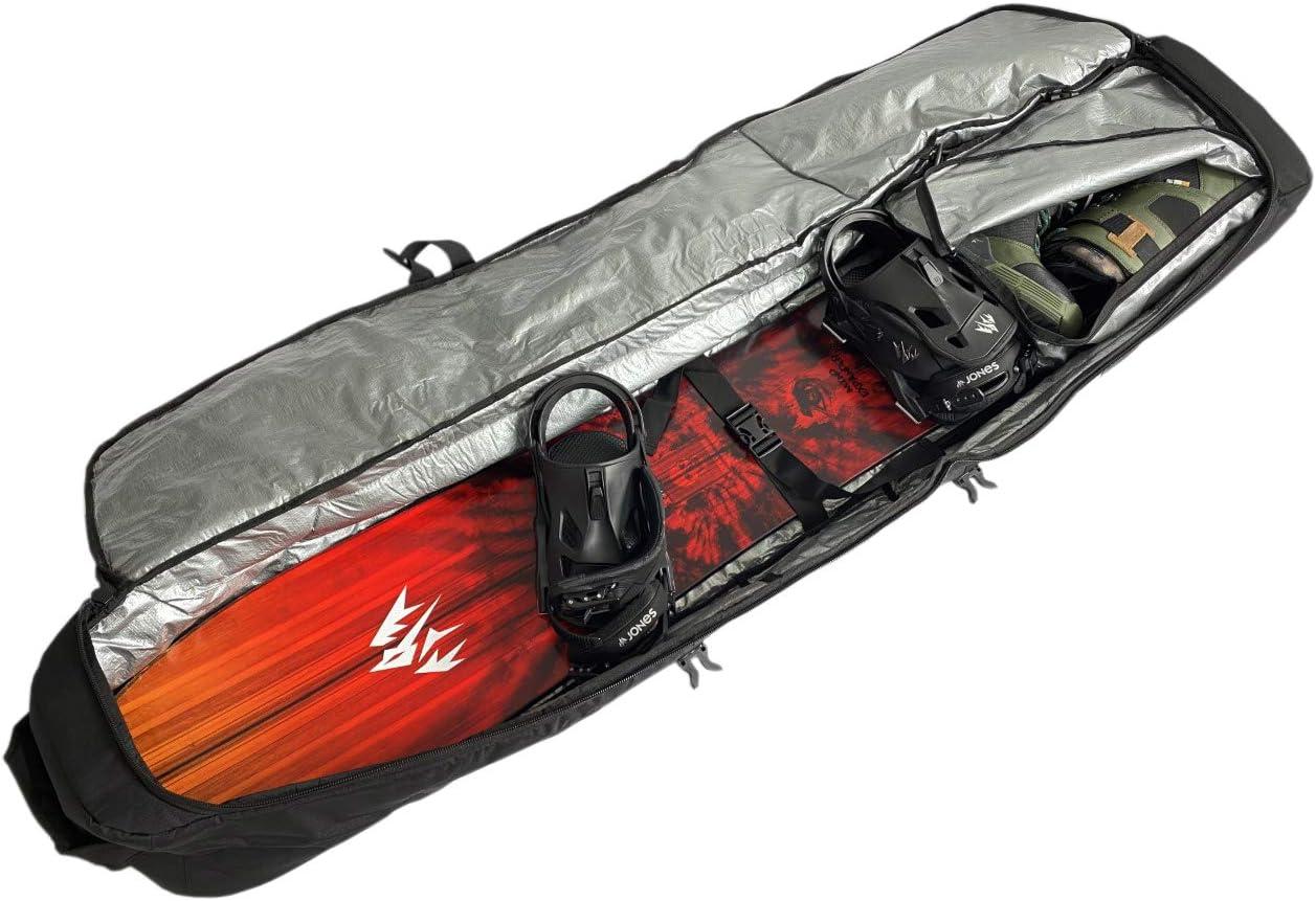 image:imageElement Equipment Wheeled Padded Snowboard Bag Ultimate Double Premium High End Double Roller Travel BagBlack Ripstop