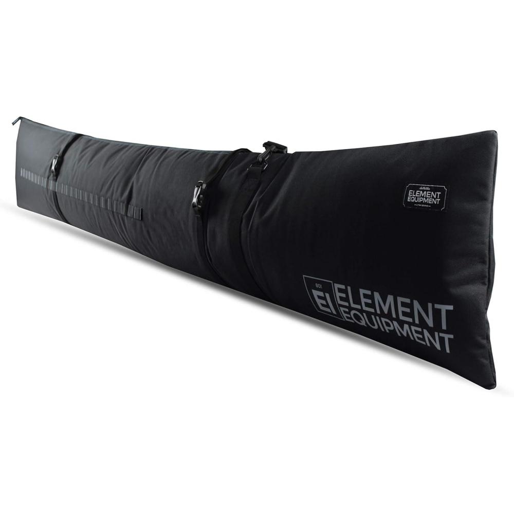 image:imageElement Equipment Padded Ski Bag Adjustable One Size Fits All Travel Ski BagBlackGrey