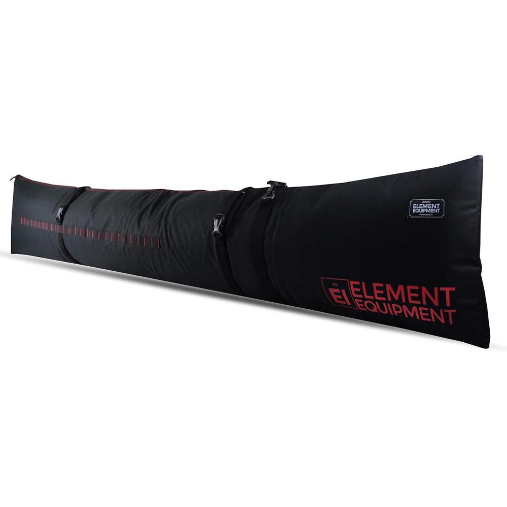 image:imageElement Equipment Padded Ski Bag Adjustable One Size Fits All Travel Ski BagBlackRed