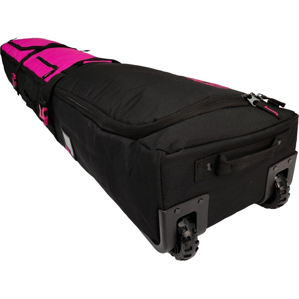 image:imageElement Equipment Wheeled Padded Ski Bag Ultimate Double Premium High End Double Roller Travel BagBar B Pink